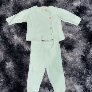 Kids Mint Green Knit Matching Set